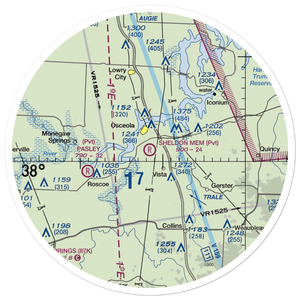 Sean D Sheldon Memorial Airfield (23MU) VFR Sectional Sticker (30 mile)