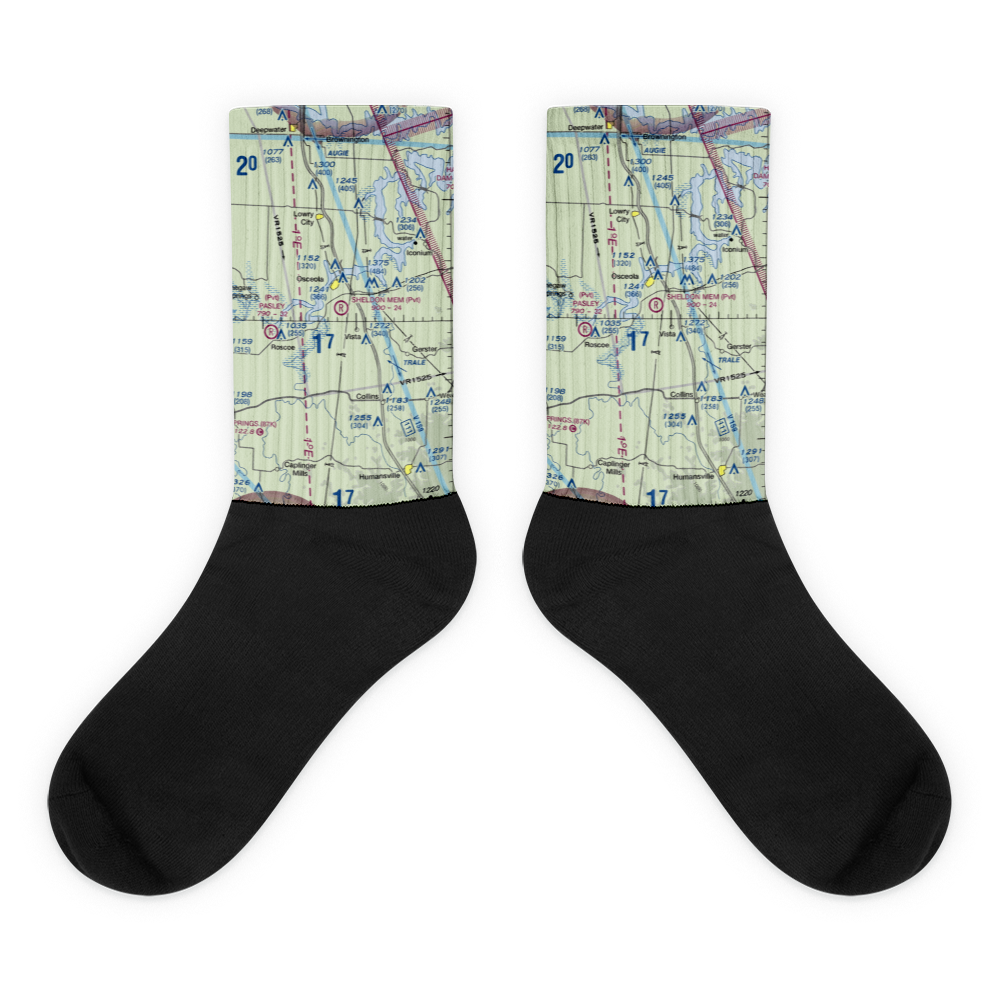 Sean D Sheldon Memorial Airfield (23MU) VFR Sectional Socks 