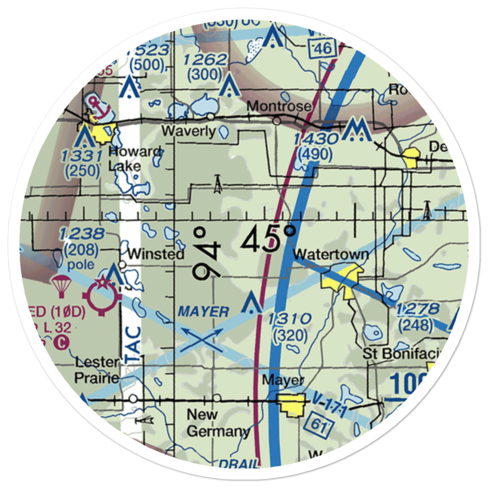 Schumacher Airport (3MN9) VFR Sectional Sticker (20 mile) 