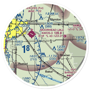 Blue Sky Airport (3MN7) VFR Sectional Sticker (20 mile)