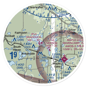 Shadduck Seaplane Base (3MN0) VFR Sectional Sticker (20 mile)