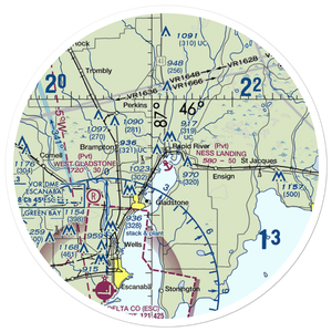 Ness Landing Seaplane Base (3MI9) VFR Sectional Sticker (30 mile)