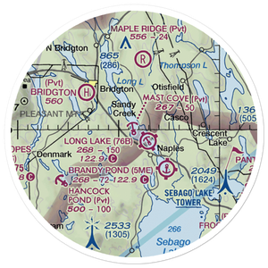 Mast Cove Seaplane Base (3ME8) VFR Sectional Sticker (20 mile)