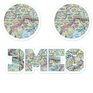 Mast Cove Seaplane Base (3ME8) VFR Sectional Sticker Pack