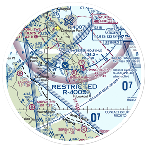 Chandler Airport (3MD9) VFR Sectional Sticker (30 mile)