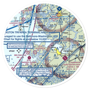 Pokety Airport (3MD8) VFR Sectional Sticker (30 mile)