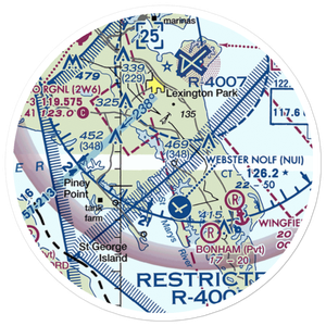 West St Mary's Airport (3MD6) VFR Sectional Sticker (20 mile)