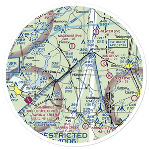 Hidden Hills Airport (3MD5) VFR Sectional Sticker (30 mile)