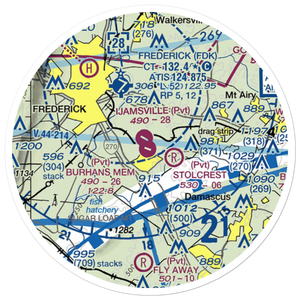 Burhans Memorial Airport (3MD0) VFR Sectional Sticker (20 mile)
