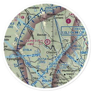 Baines Airport (3MA2) VFR Sectional Sticker (20 mile)