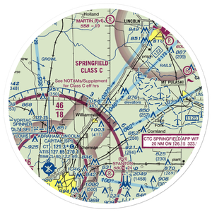 Bock Farms Airport (3LS7) VFR Sectional Sticker (30 mile)