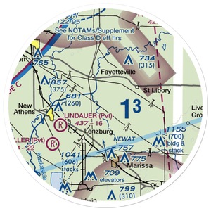 Bickel Airport (3LL6) VFR Sectional Sticker (20 mile)