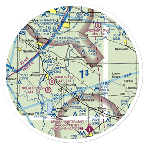 Bickel Airport (3LL6) VFR Sectional Sticker (30 mile)