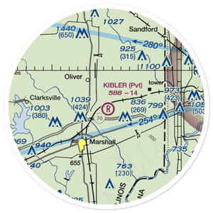 Kibler Airport (3LL3) VFR Sectional Sticker (20 mile)