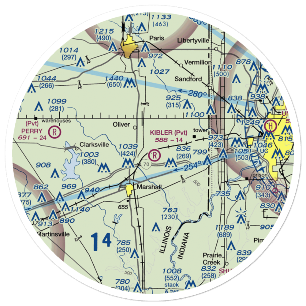 Kibler Airport (3LL3) VFR Sectional Sticker (30 mile) 