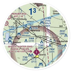 Herschel Hunter Airport (3LL1) VFR Sectional Sticker (20 mile)