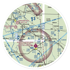 Herschel Hunter Airport (3LL1) VFR Sectional Sticker (30 mile)