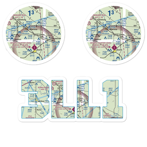 Herschel Hunter Airport (3LL1) VFR Sectional Sticker Pack