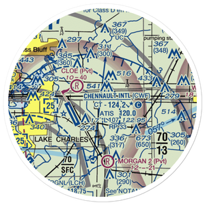Morgan Crop Service Airport (3LA9) VFR Sectional Sticker (20 mile)