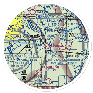 Morgan Crop Service Nr 2 Airport (3LA6) VFR Sectional Sticker (20 mile)