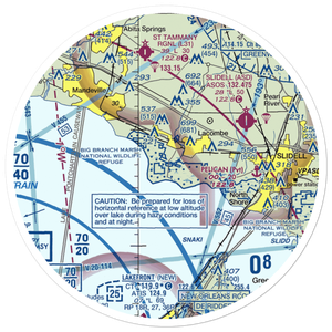 Southern Natural Gas Co. Seaplane Base (3LA2) VFR Sectional Sticker (30 mile)
