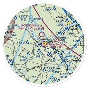 Craw Daddy Landing Airport (3KY4) VFR Sectional Sticker (20 mile)