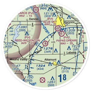 Reed-Wilsonton Airport (3KS8) VFR Sectional Sticker (20 mile)