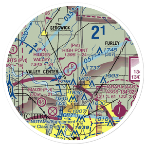 Berwick Airport (3KS7) VFR Sectional Sticker (20 mile)