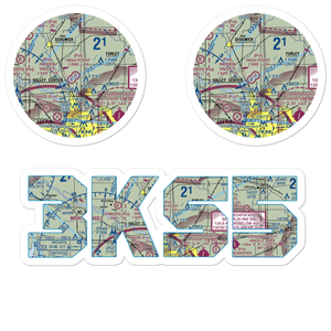 High Point Airport (3KS5) VFR Sectional Sticker Pack