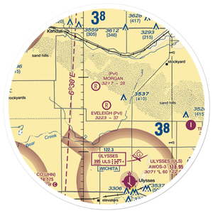 Eveleigh Farms Airport (3KS4) VFR Sectional Sticker (30 mile)