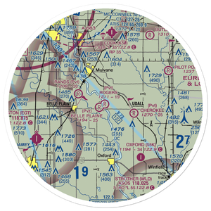 Rogers Airport (3KS3) VFR Sectional Sticker (30 mile)