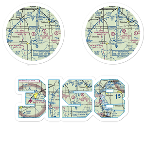 Rinkenberger Restricted Landing Area (3IS8) VFR Sectional Sticker Pack