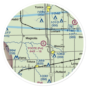 Foote Airport (3IS7) VFR Sectional Sticker (20 mile)