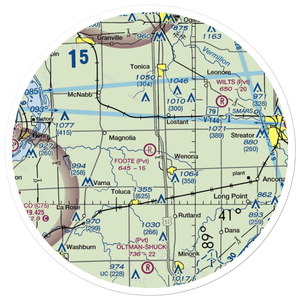 Foote Airport (3IS7) VFR Sectional Sticker (30 mile)