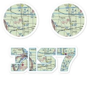 Foote Airport (3IS7) VFR Sectional Sticker Pack
