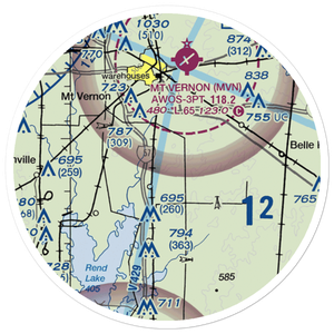 Davy Jones /Private/ Airport (3IS6) VFR Sectional Sticker (20 mile)