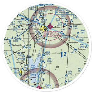 Davy Jones /Private/ Airport (3IS6) VFR Sectional Sticker (30 mile)