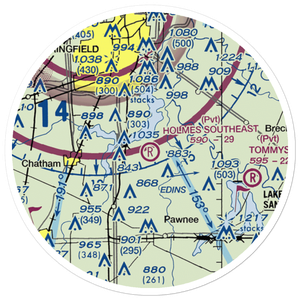 Holmes Southeast Airport (3IS5) VFR Sectional Sticker (20 mile)