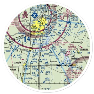 Holmes Southeast Airport (3IS5) VFR Sectional Sticker (30 mile)