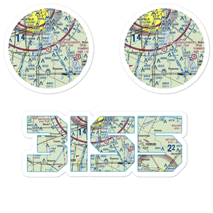 Holmes Southeast Airport (3IS5) VFR Sectional Sticker Pack
