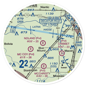 Noland RLA Restricted Landing Area (3IS3) VFR Sectional Sticker (20 mile)