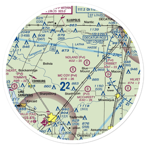 Mc Coy Airport (3IS1) VFR Sectional Sticker (30 mile)