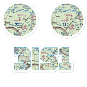 Mc Coy Airport (3IS1) VFR Sectional Sticker Pack