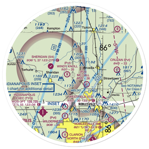 Thomas Airport (3IN9) VFR Sectional Sticker (30 mile)