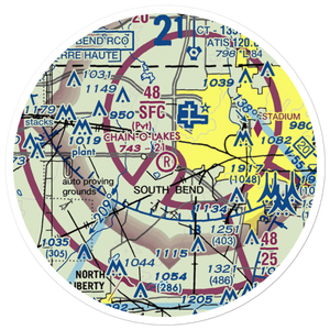 Chain-O-Lakes Airport (3IN7) VFR Sectional Sticker (20 mile)