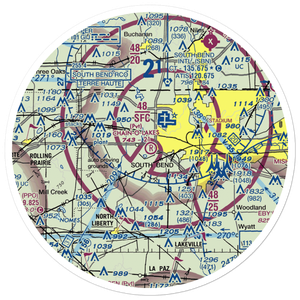 Chain-O-Lakes Airport (3IN7) VFR Sectional Sticker (30 mile)