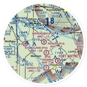 Pippenger Airport (3IN5) VFR Sectional Sticker (20 mile)