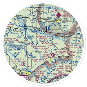 Pippenger Airport (3IN5) VFR Sectional Sticker (30 mile)