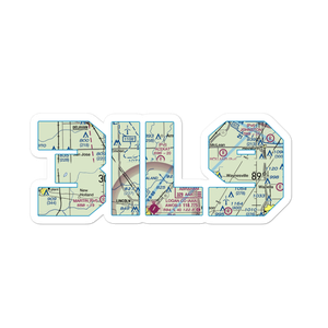 Sugar Creek Farm Airport (3IL9) VFR Sectional Sticker