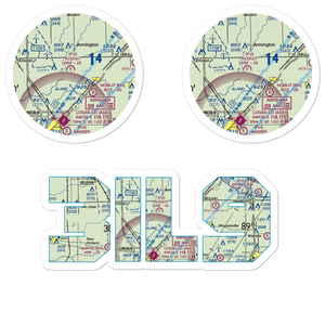 Sugar Creek Farm Airport (3IL9) VFR Sectional Sticker Pack